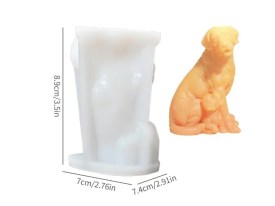 Molde silicona perrito con cachorros